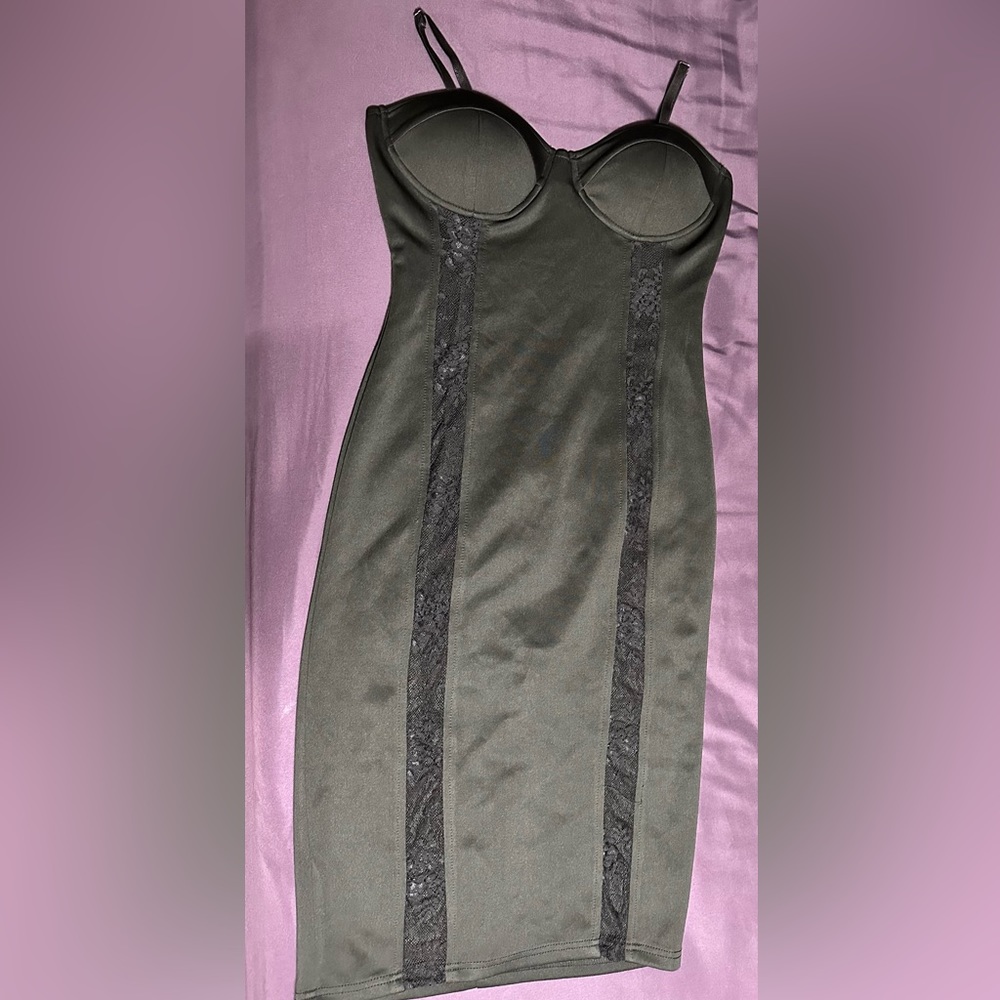 Women Black Bodycon midi Dress
